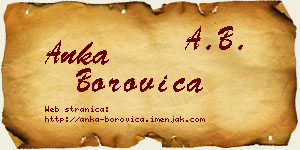 Anka Borovica vizit kartica